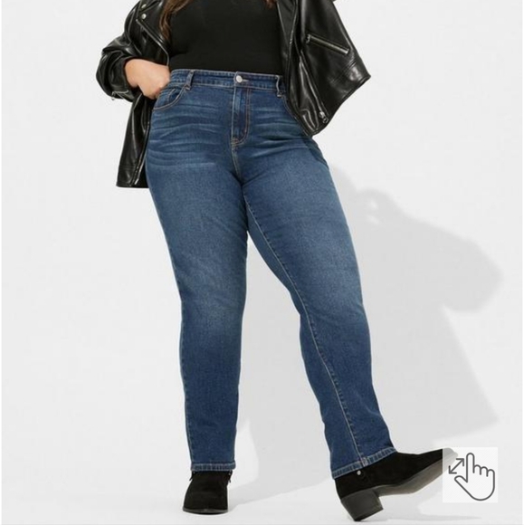 Torrid SHORT inseam High-Rise Straight Stretch Classic Denim Jean - Picture 1 of 3